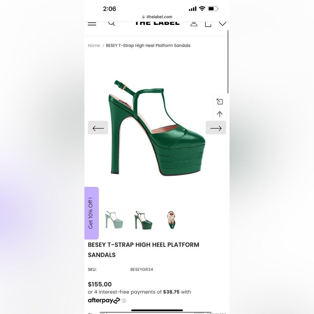 T Strap Hight Heels Platform Sandals.